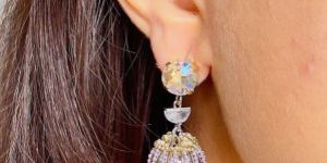 Sunset Dangle Women CZ Jhumka Earrings