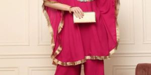 MAGENTA KAFTAN WITH SHARARA WOMEN CO-ORD SET