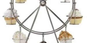 Ferris Wheel Silver Cupcake Holder Stand