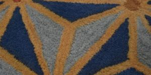 Wool Tufted Home Decor Area Rug, Blue & Grey