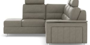 hudson corner artificial leather sofa
