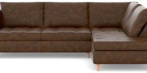Zinc Corner Artificial Leather Sofa LHF With Chaise