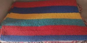 Multicolor Striped Khadi Cotton Durries