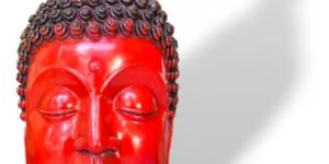 Red Resin Buddha Statue