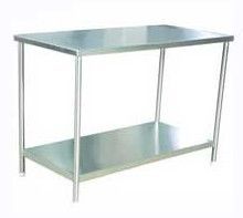 SS Work Table With Shelf