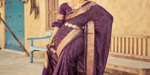 Ladies Purple Soft Silk Saree