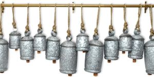 Galvanised Vintage Style Jingle Christmas Hanging Cow Bells
