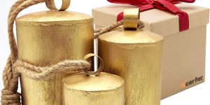 Set of 3 Handmade Christmas Hanging Cow Bells