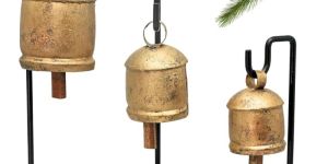 Shabby Chic Set of 3 Harmony Bells with Metal Stand