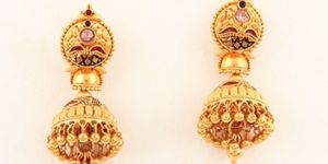 Ladies Fancy Gold Earrings