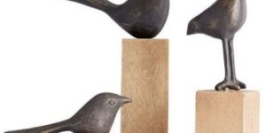 Decorative Birds on Wooden Stand