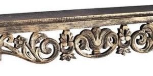 Hand-Carved Wooden Wall Shelves