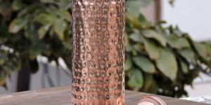 Pure Copper Hammered Water Bottle