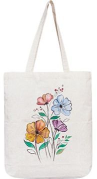 HAND PRINTED CANVAS BAG