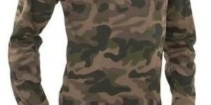 Mens Cotton Printed Full Sleeve Polo T Shirt