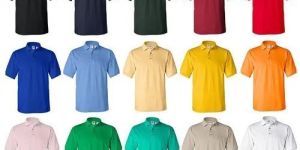 Mens Poly Cotton Plain Polo T Shirt