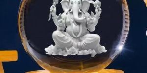 Lord Ganesh Ji Crystal Ball Night Light