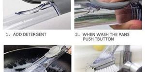 Washing Sponge Automatic Liquid Dispenser Pot Brush