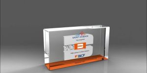 Rectangular Crystal Solid Display Block