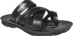 M-5689 Mens Black Rexine Slipper