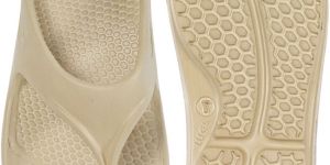 Mens Beige V Shape Slippers
