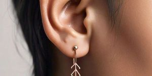 Awilix Rose Gold Long Dangle Pearl Drop Earrings for Women