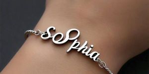 Chandra Silver Men's Your Personal Custom Ladies Name Bracelet