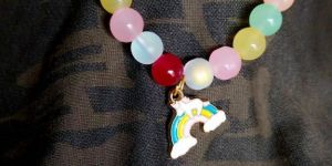 Multicolor Jelly Beaded Charm Bracelet