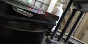 Fixture With Laser Sensor To Identify O Ring Of Cord Defined Diameter