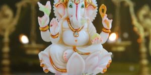 Marble Dust Ganesh Idol Vinayaka Statue
