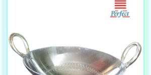 Silver Polished Iron Kadai