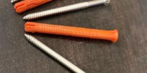 8x80mm Silver & Red Nylon Fixing Screw