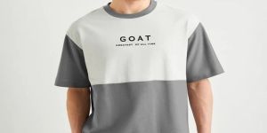 Mens White And Grey Oversized T-Shirt