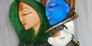 Decorative Table Top Polyresin Radha Krishna Statue