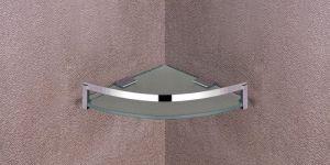 Medium Glass Corner Bathroom Shelf
