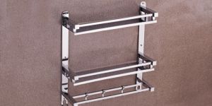 MP Three Shelf With Hook For Bathroom