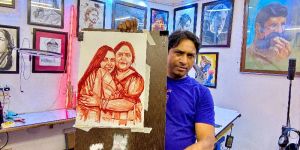 blood painting artist