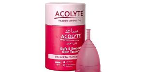 acolyte reusable medium pink menstrual cup