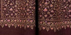 Brown Pure Pashmina Jaal Shawl