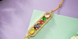 Ladies Gold Multicolor Zircon Stone Bracelet
