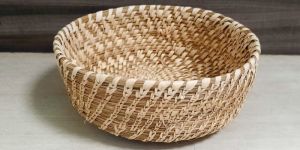 Brown Round Jute Basket