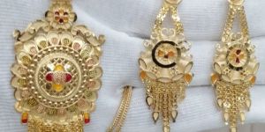 1gm gold pendant set