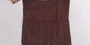 Girls Polyester Plain School Uniform Frock