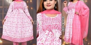 3 Piece Cotton Frock Set