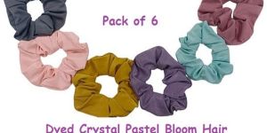Dyed Pastel Bloom Hair Scrunchies-RB-151-L