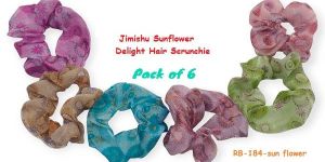 Jimishu Sunflower Delight Hair Scrunchie-RB-184-3