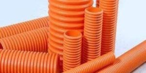 Orange HDPE Double Wall Corrugated Pipe