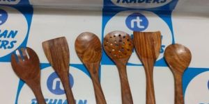 Wooden Cooking Serving Spoon Set of 6