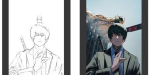 light painting art frame night light table lamp