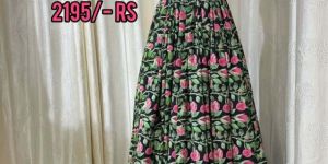 Soft Spanish Crepe Printed Gown Fabric